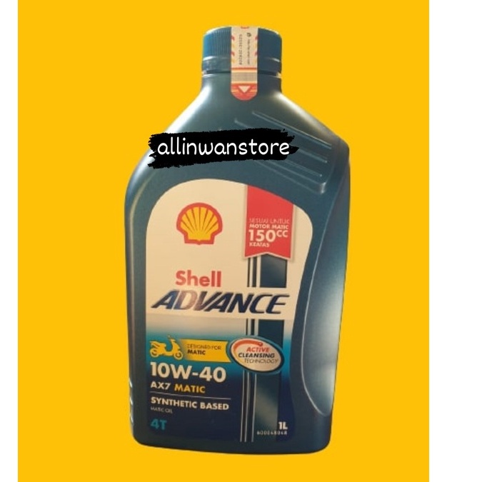 OLI SHELL ADVANCE AX7 MATIC 10W40 1L 1 Liter ASLI ORIGINAL