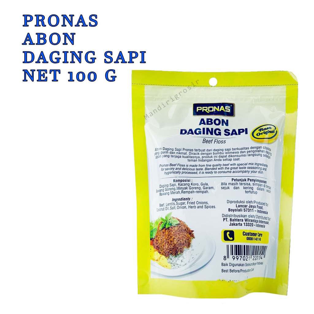 Pronas abon * Pronas * Abon * Abon sapi * 110g