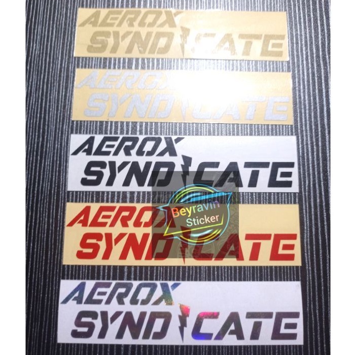 Sticker black Aerox Syndicate cutting