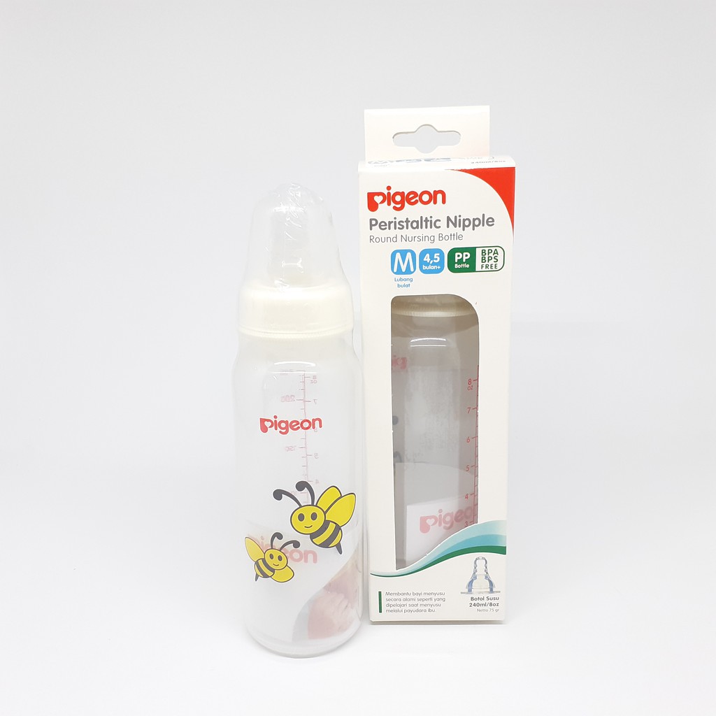 Pigeon Peristaltic Nipple M 4,5 bulan+ PP Bottle