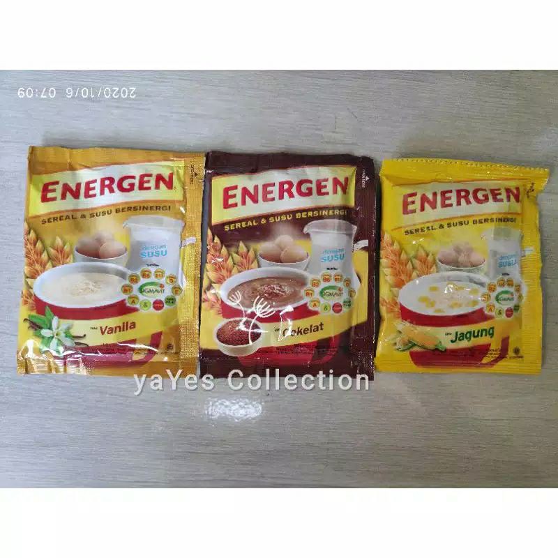 BISA COD Sachet Energen Sereal bersinergi minum makanan bergizi 1 pcs Jahe Vanilla cokelat Coklat Jagung