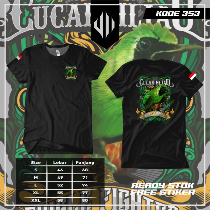 kaos kicau mania, kaos pria,Kaos Cucak Ijo,Kaos Burung, Sablon Digital, Kicau mania Indonesia, Singl