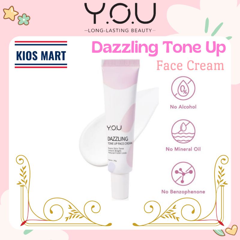 Kosmetik You Dazzling Tone Up Face Cream / Krim Wajah 20gr