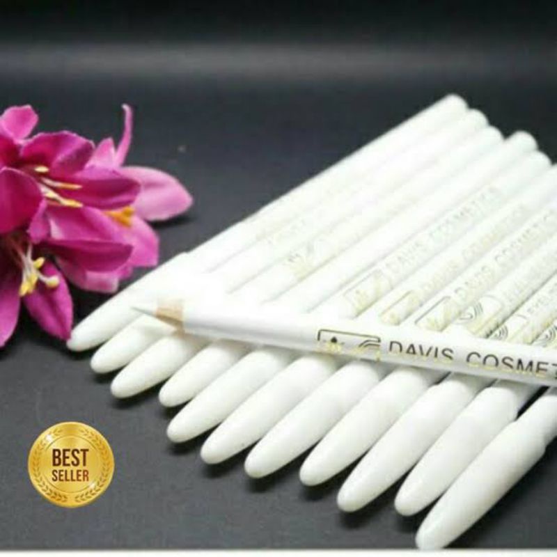 Davis Eyeliner Pensil warna white putih