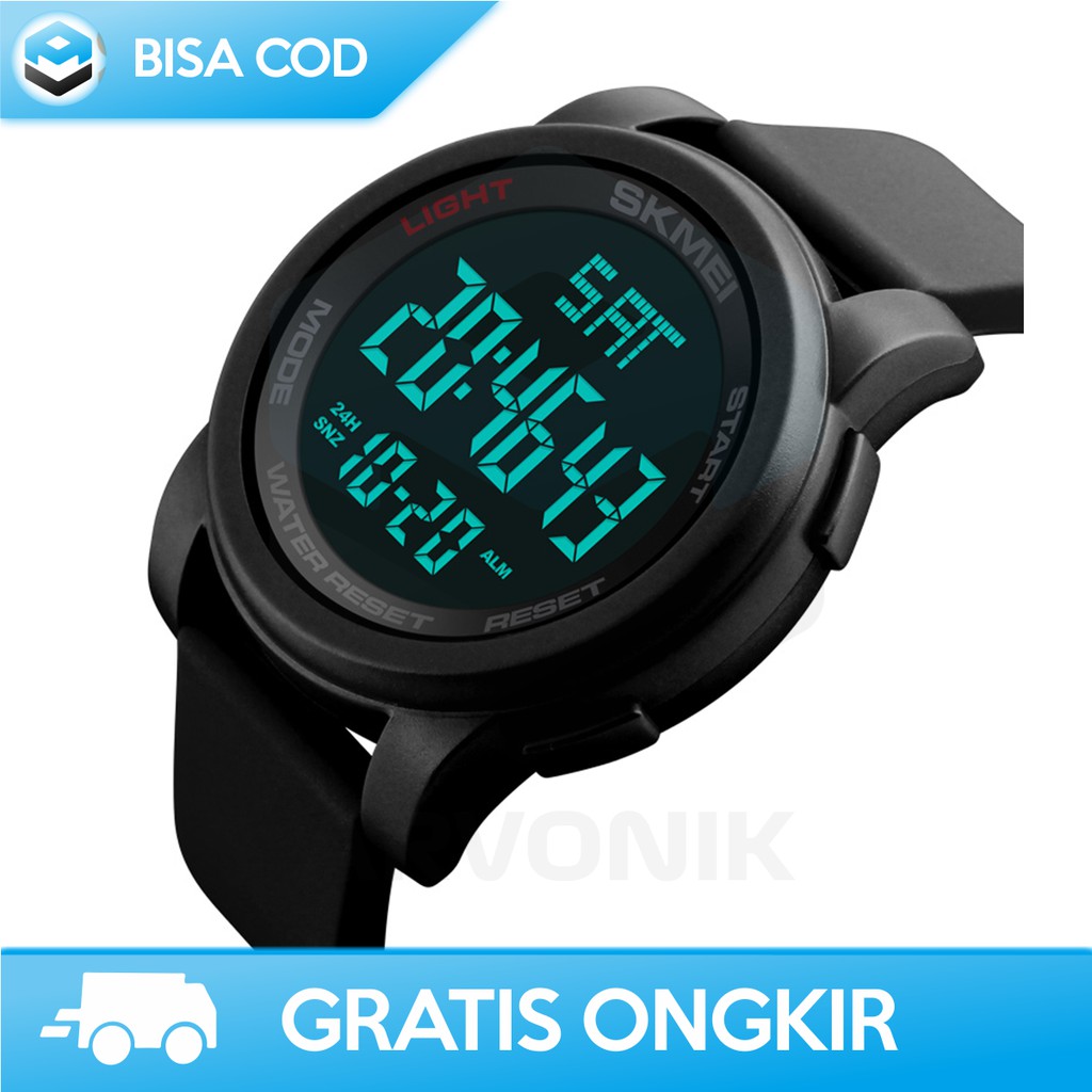 JAM TANGAN DIGITAL SKMEI PRIA ANTI AIR ORIGINAL DG1257 - JAM TANGAN SPORT COWOK WATERPROOF TERMURAH