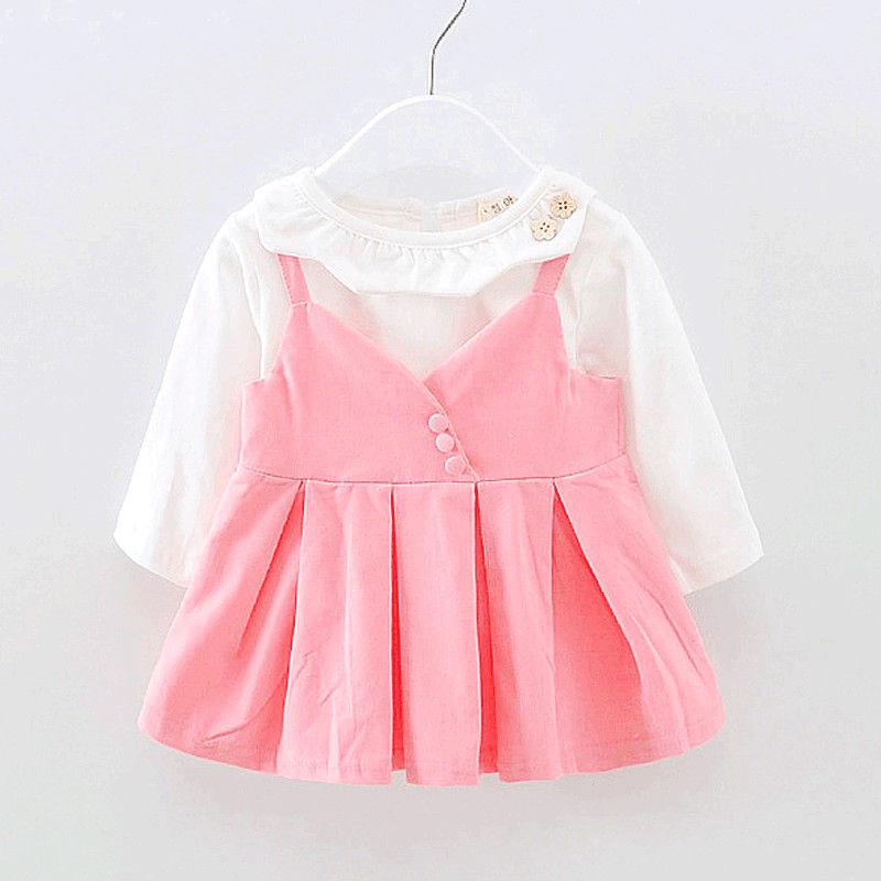 Setelan Baby Perempuan Overall Dress Pink