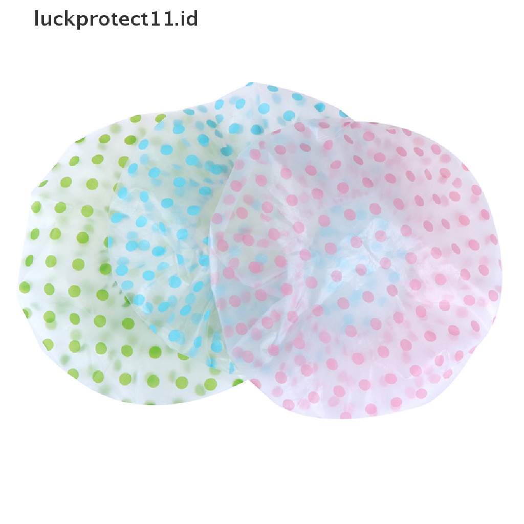 //HG&amp;ID// Adult Shower Cap Plastic Waterproof Reusable Hair Bath Hat Shower Care .