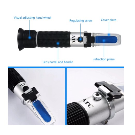 REFRACTOMETER BRIX 28-62% (Saccharimeter)
