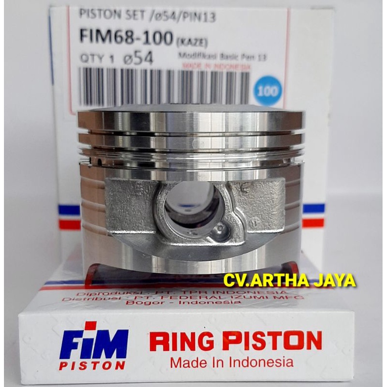 PISTON KIT FIM FIM68 KAWASAKI KAZE / KAZE R ( 53 / 53,5 / 54 / 54,5 / 55 ) ( STD / 050 / 100 / 150 / 200 ) ( PEN 13 / PIN 13 )-2