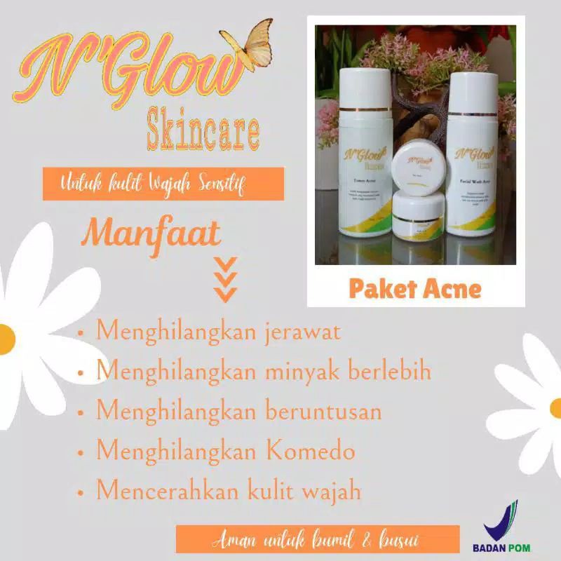 NGLOW SKINCARE NORMAL DAN ACNE ORIGINAL BPOM-1