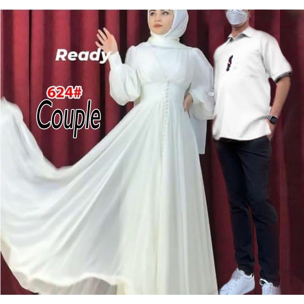 Jessicacollectionn COUPLE 624# Gamis fashion muslim / Dress Muslim SET CEWE + COWO