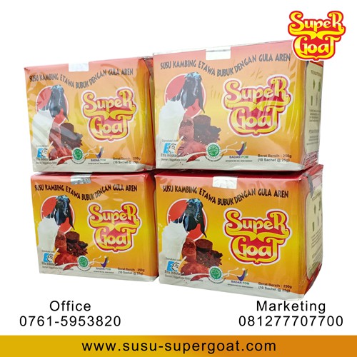

Super Goat pake isi 4 pas 1kg ngirit banget buat kirim keluar kota langsung dari gudang pekanbaru.