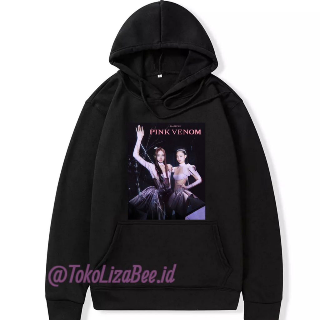 Jaket sweater hoodie kpop blackpink pink venom (M-3XL) korean style album terbaru lisa jennie rose jisoo hodie blackpink oversize original premium anak dewasa jacket kpop korea blackpink pink venom bahan fleece tebal murah switer kpop blackpink pink venom