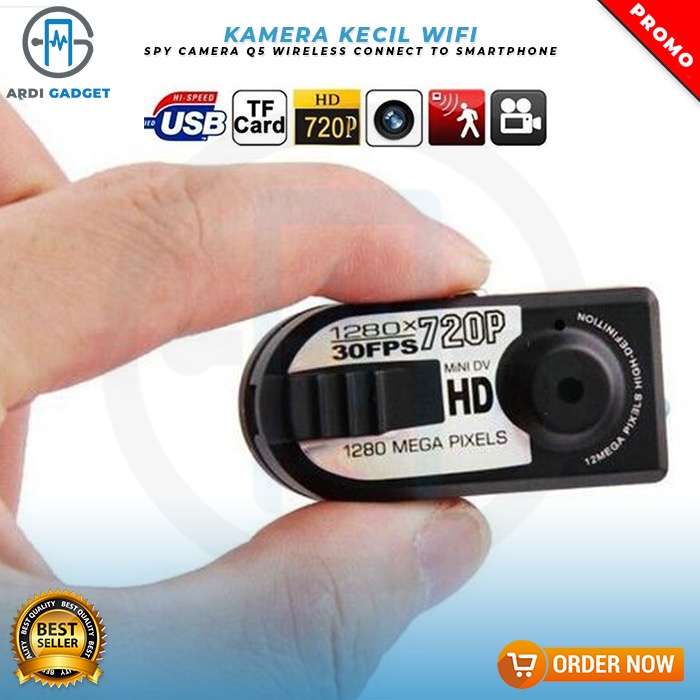Kamera Pengintai Kecil Spy Camera Mini Dv Wifi Camera Q5 Camera Mini Dv P2P Night Vision Infrared Q5