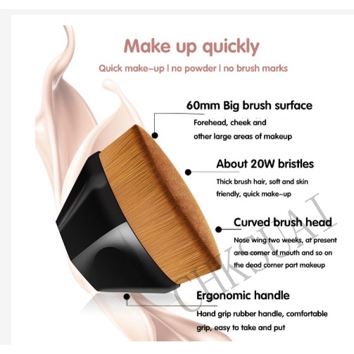6pcs / Set Brush Kosmetik / Makeup Untuk Foundation / Concealer
