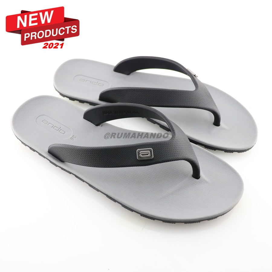 Ando Viral Abu/Hitam - Sandal Jepit Pria Terbaru 2021