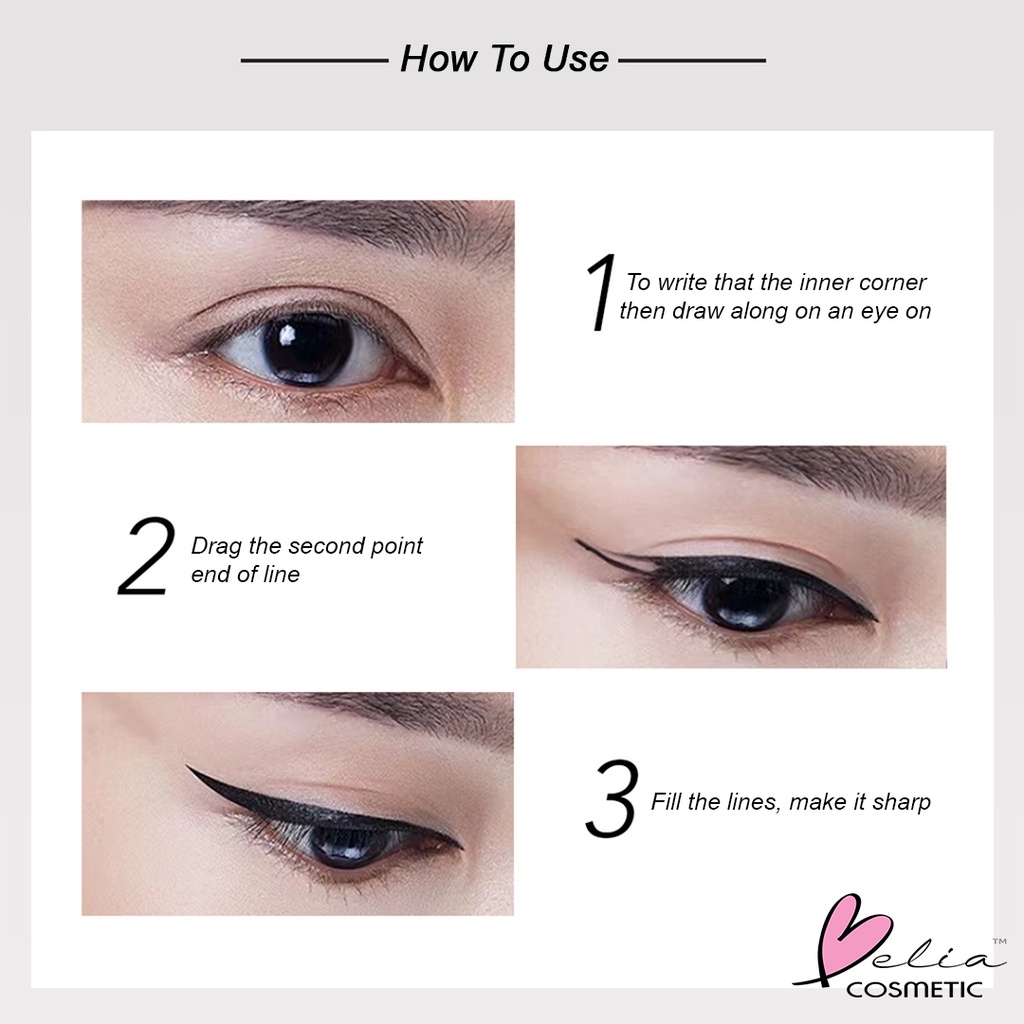 ❤ BELIA ❤ YOU Ink Black Liquid Liner 2.2ml | Black Eyeliner | Hitam Waterproof Tahan Lama BPOM