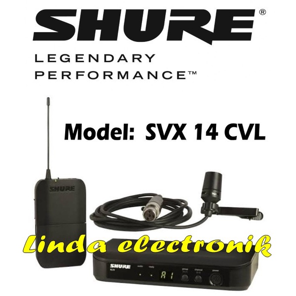 mic wireless shure svx 14 cvl shure svx14 cvl clipo single mic original
