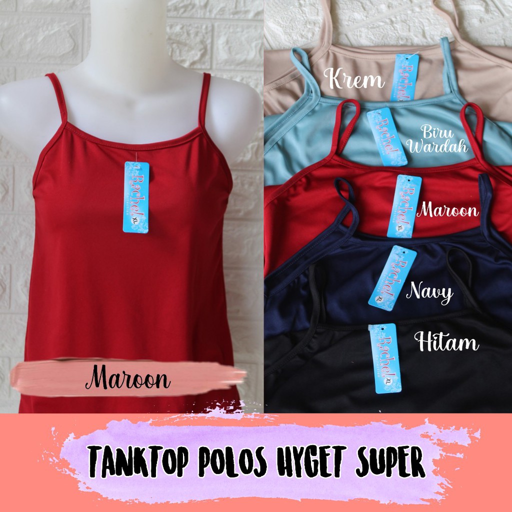 TANKTOP POLOS BAHAN HYGET SUPER TERLARIS