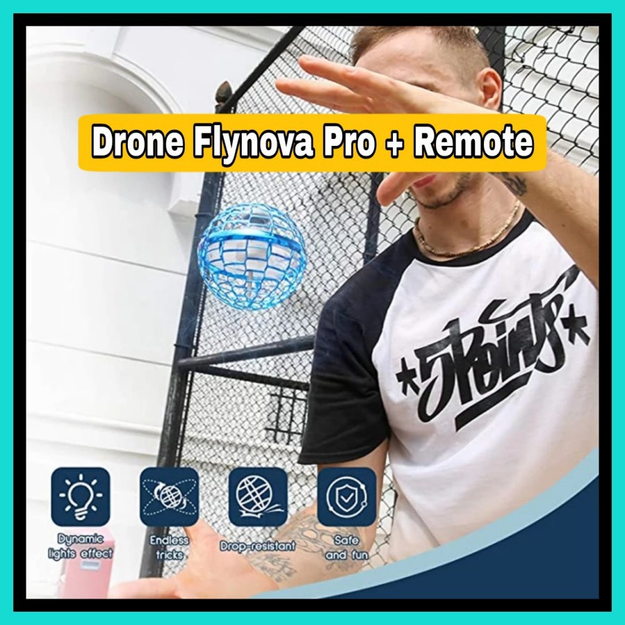 NA - Boomerang Spinner Led Drone Flynova Mainan Anak Bola + Remote