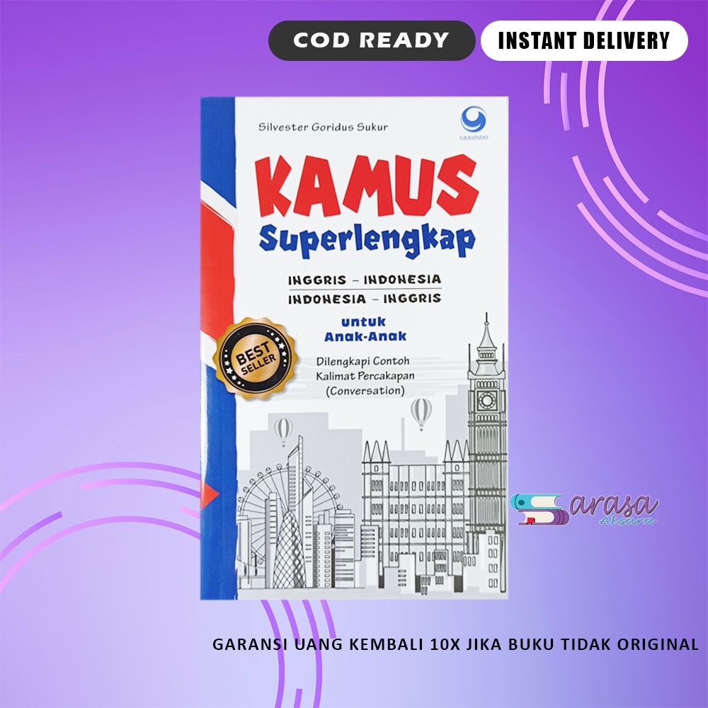 Buku Kamus Superlengkap Inggris Indonesia - Indonesia Inggris Untuk Anak- Anak