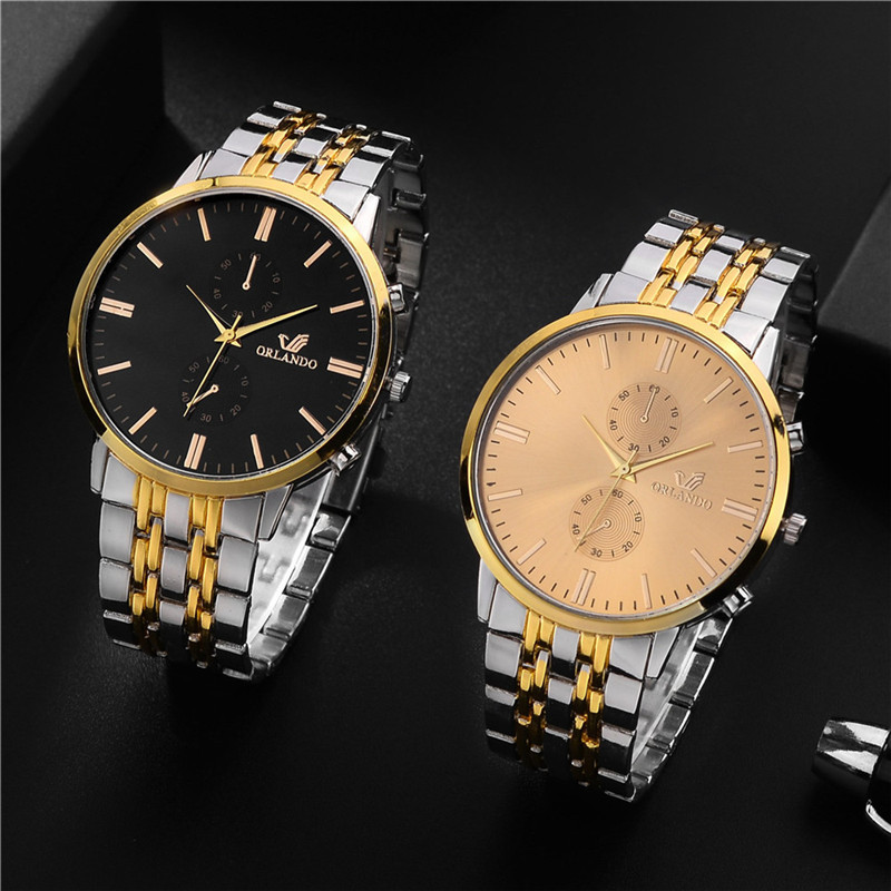 Jam Tangan Pria Stainless Steel Original Orlando Elegan Orii Korea Fashion Mens Analog Steel Watches Premium Quality