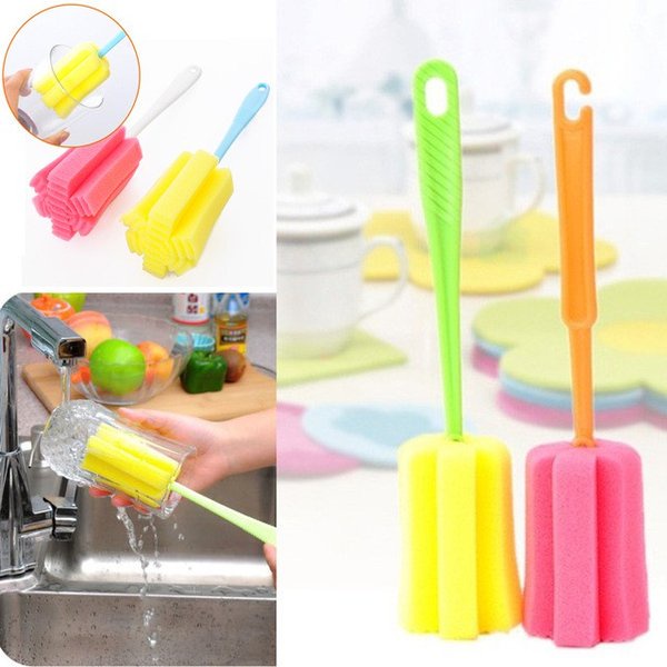 Spons Tongkat Pembersih Botol Minum / Sikat Busa Pembersih Dot Susu Bayi / Cleaner Sponge Stick Sikat Spon Pencuci Gelas Serbaguna