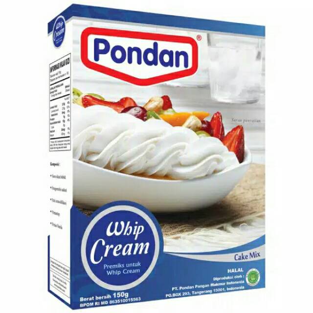 

Pondan whip cream 150 gram / tepung pondan