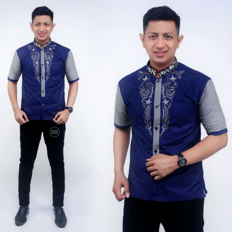BAJU KOKO MUSLIM PRIA DEWASA LENGAN PANJANG KEMKO KURTA PUTIH HADROH TAKWA MODERN PREMIUM EL RUMI POLOS KOMBINASI BATIK TOYOBO TERBARU AZZAHIR GUS AZMI SUBBANUL MUSLIMIN