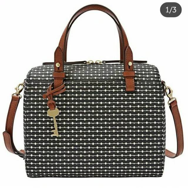 Fossil Rachel Satchel Black Multi