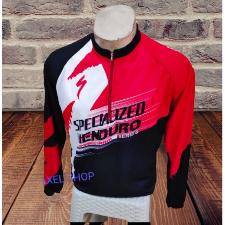 Baju sepeda gowes pria MTB - Jersey Sepeda Roadbike Lengan Panjang Kantong belakang