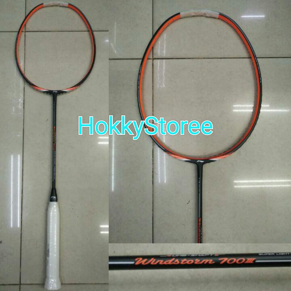 Raket Badminton Lining Windstorm 700 III Black Orange - Original