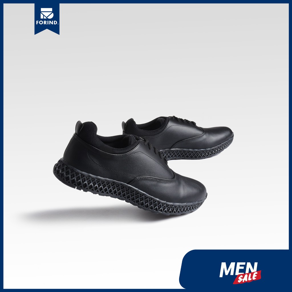 Garrick Black | Sepatu Pantofel Klasik Sporty Pria Cowo Ori Lokal Original Footwear | FORIND x Jack