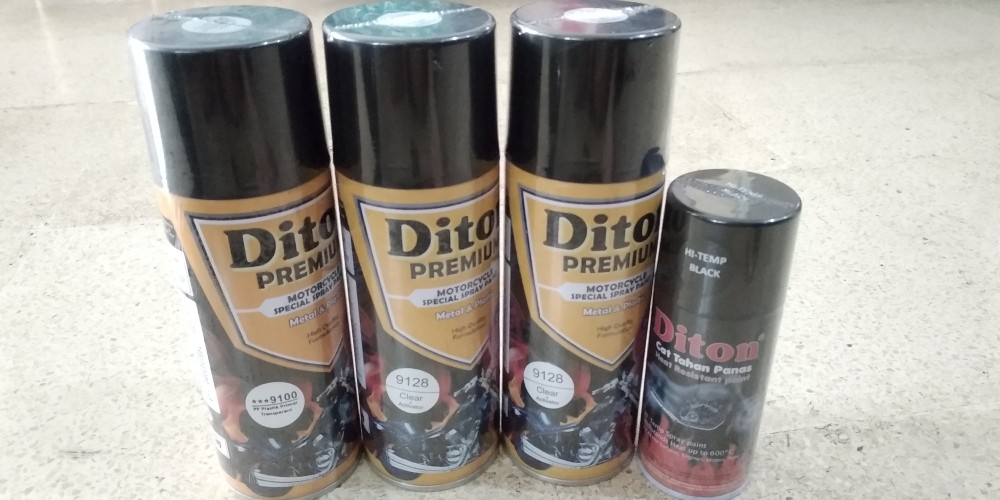 9100 Pp Primer Transparan Diton Premium Cat Pylox Pilox Semprot 400 Cc