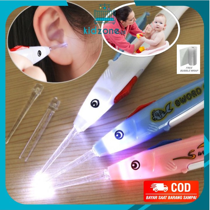 Pembersih Telinga LED Anak / Korek Kuping LED / Earpick Cartoon LED