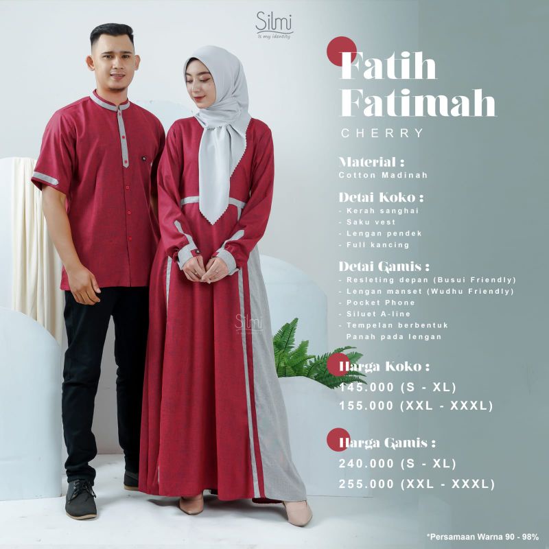 Gamis Couple Fatih Fatimah ori By Silmi Realese