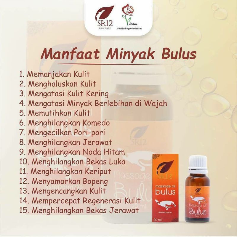 Minyak Bulus SR12 minyak bulus bau melati penghilang flek hitam bekas jerawat penghilang kutil