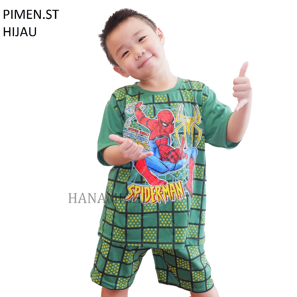 Hanamichi PIMEN.ST Baju Tidur Setelan Anak Lengan Pendek