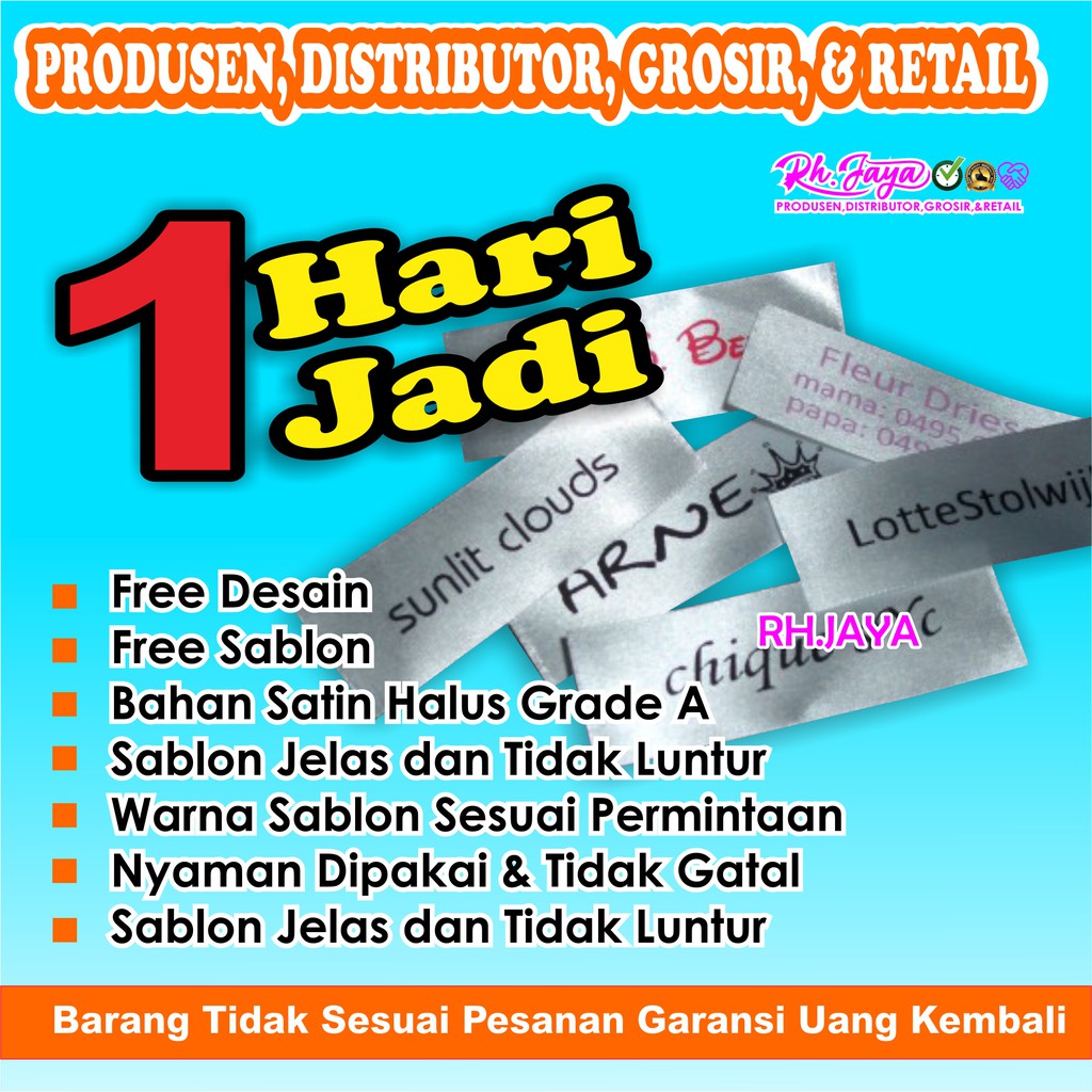 

WASHING LABEL SATEN SABLON ( 300 PCS)