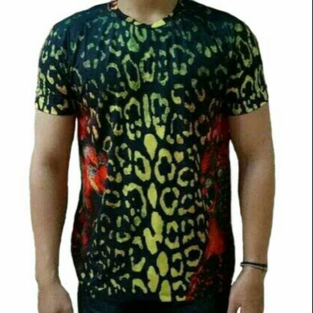 Kaos Oblong Dolce&Gabbana Full Print Leopard Import UNISEX