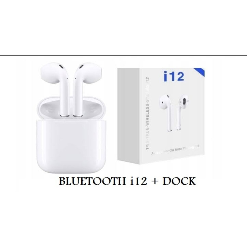 HF bluetooth i12 tws + docking HEADSET BLUETOOTH