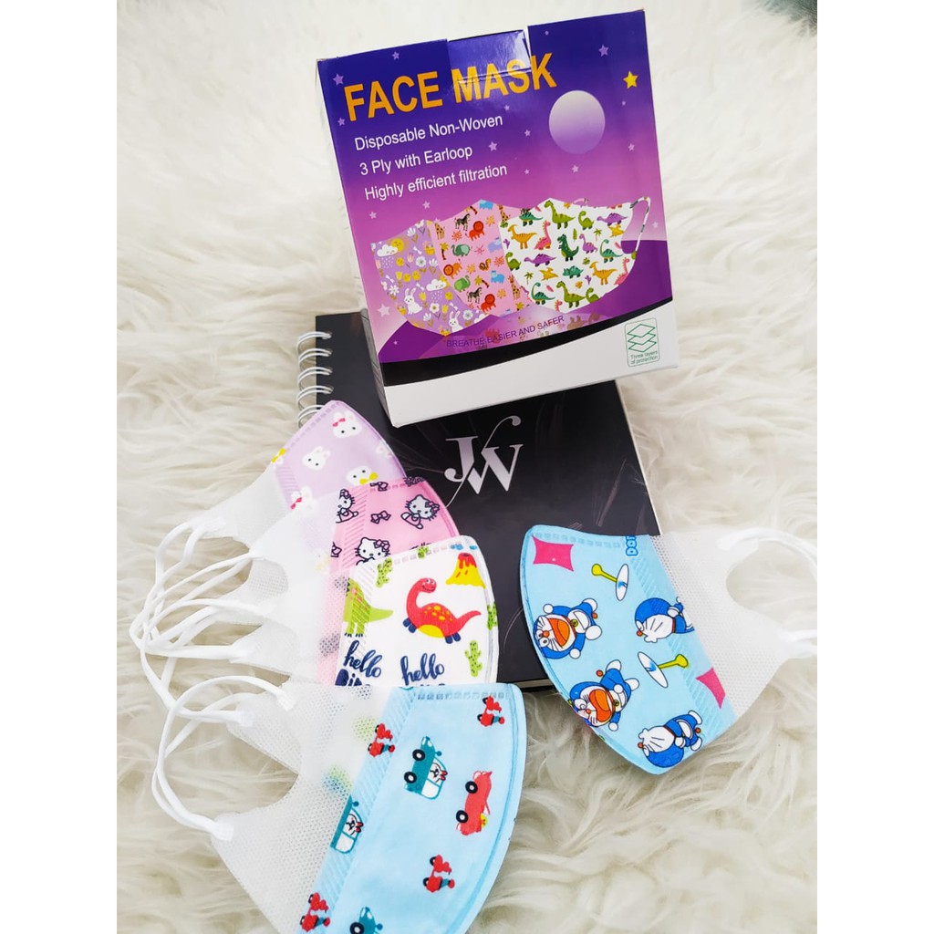 Masker Anak Duckbill KN95 Karakter 3ply Duckbill Earloop 2-8 thn PROMO