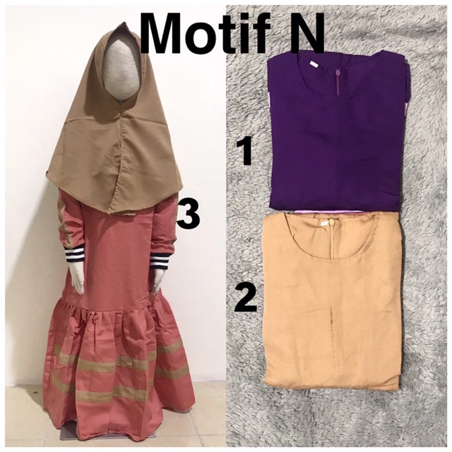 Gamis Anak / Baju Muslim Anak Scuba 1-5 tahun