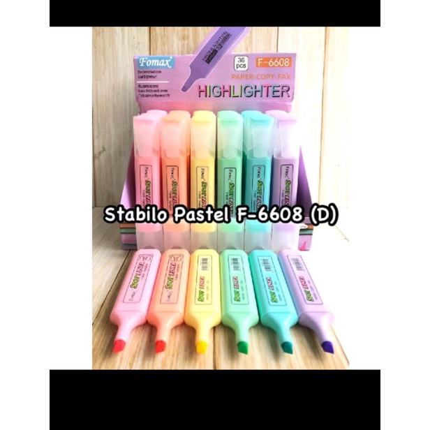 

Highlighter Davis Warna Pastel F-6608-36 (PCS) / stabilo warna pastel per pcs