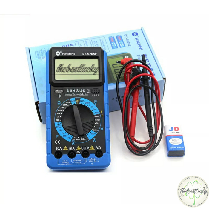 SUNSHINE DT-9205E Multitester Digital DT9205E Multimeter Elektronik