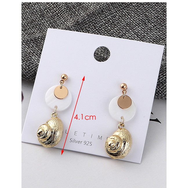 LRC Anting Tusuk Fashion Alloy Starfish Earrings Y61850