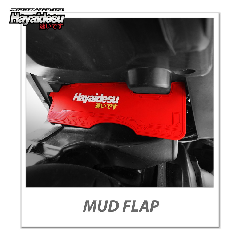 Hayaidesu Mud Flap Penahan Lumpur X RIDE 115 Aksesoris Variasi Motor