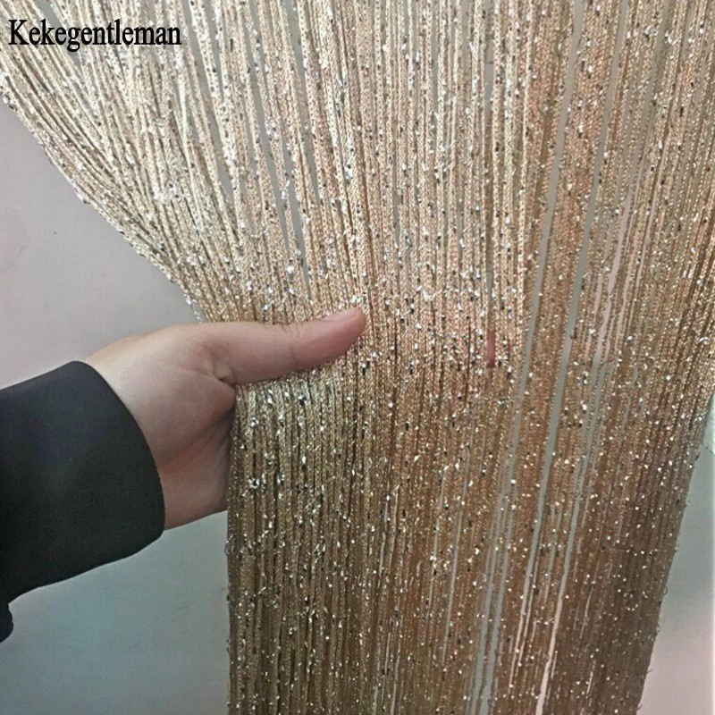 3x2 6 M Tali Tirai Shiny Tassel Line Tirai Jendela Pintu Divider Menggantung Ruang Tamu Dekorasi Kel Shopee Indonesia