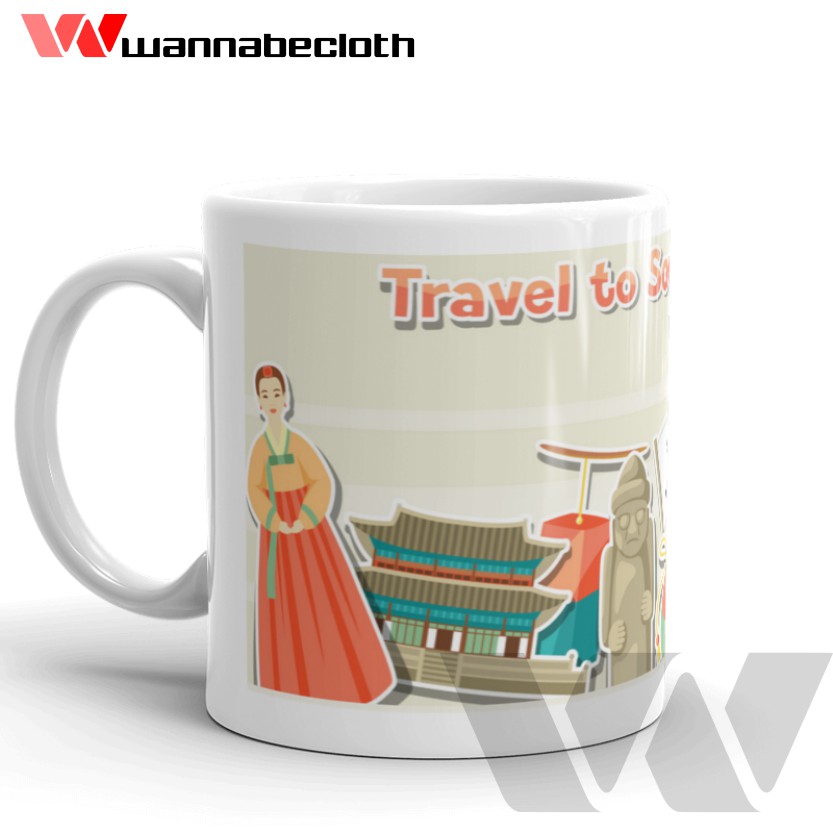 Gelas South Korea Mug South Korea Mug Custom Kado Gift Hadiah Souvenir South Korea Travelling v1
