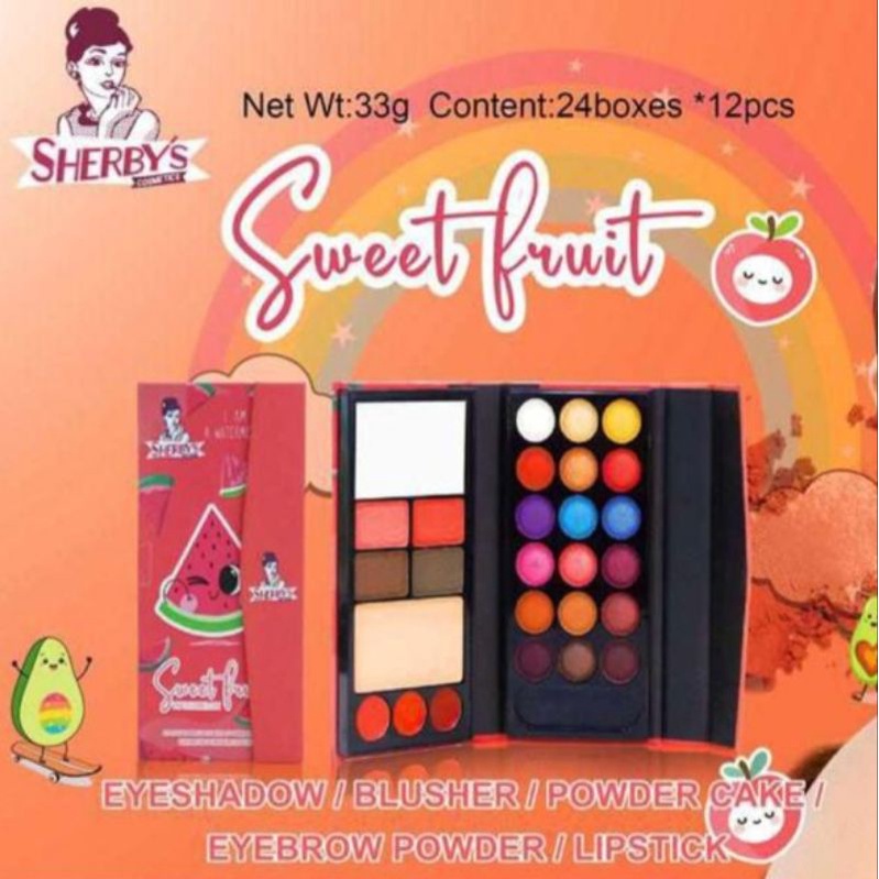 [Per Pc] Eyeshadow Make Up Palette SHERBY'S Sweet Fruit Sherby Original BPOM